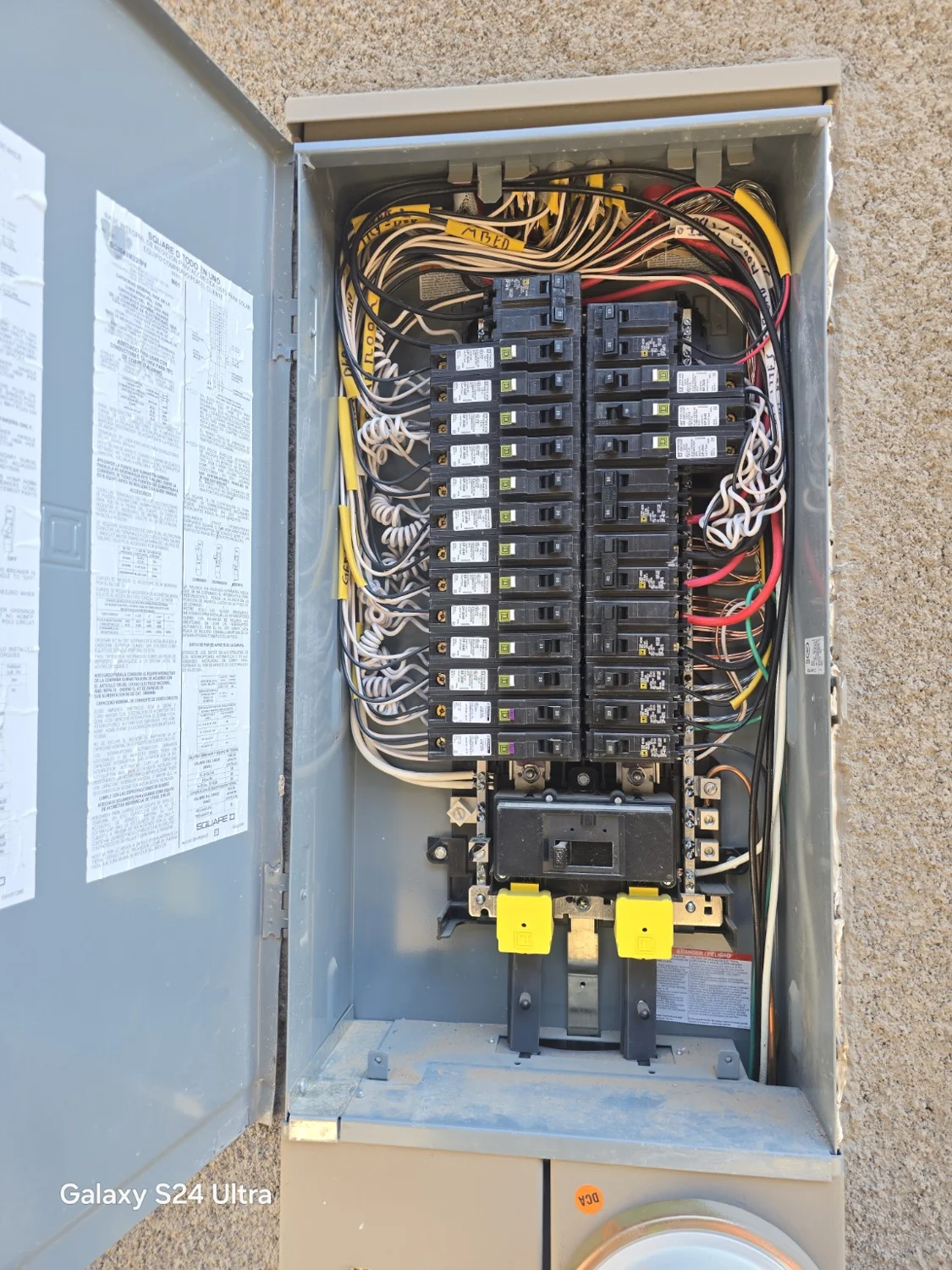 Detalle del cableado del panel